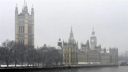 Лондонский парламент зимой