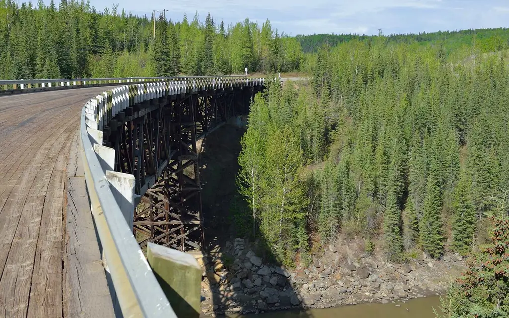 kiskatinaw-мост-англо-Колумбийский-Canada-ALASKAHWY0617