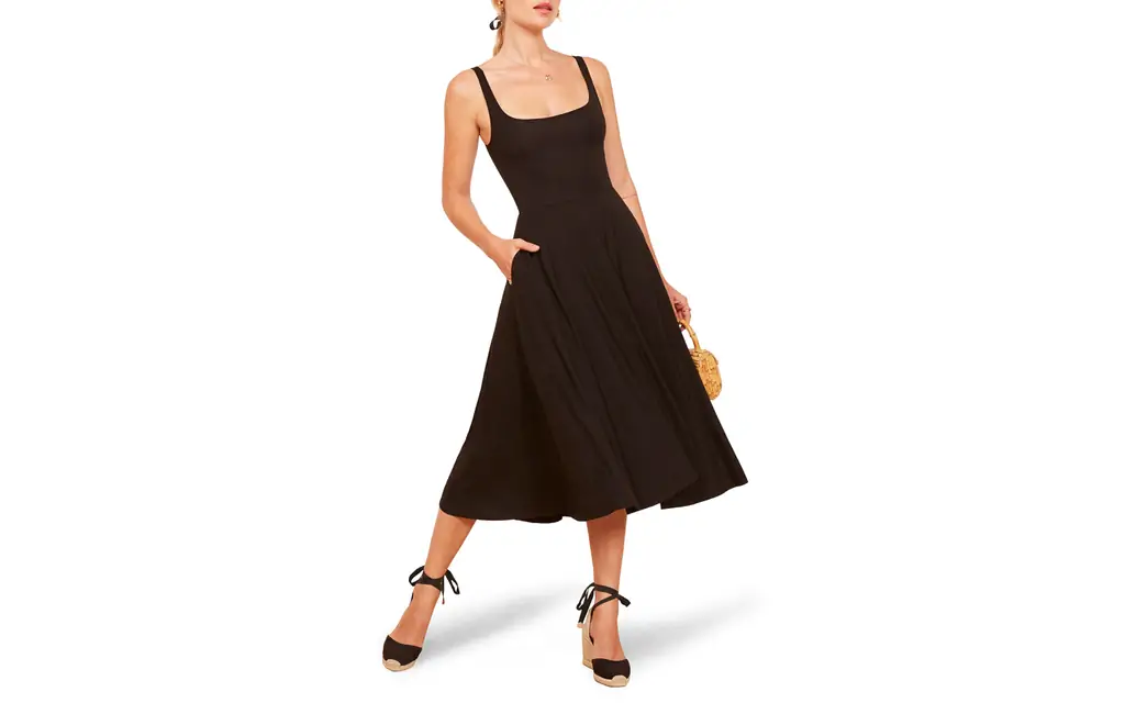 Nordstrom-реформация-роу-миди-платье TRAVDRESS0619