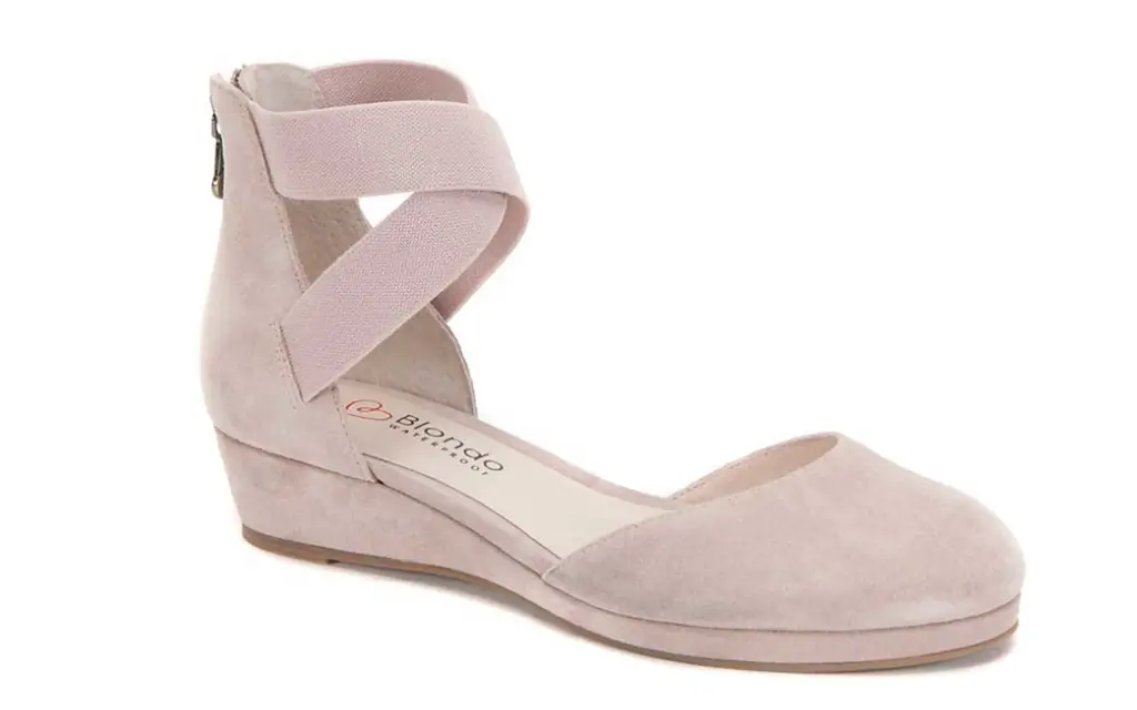 Блондо-розово-замша клиновидной WEDGES1218