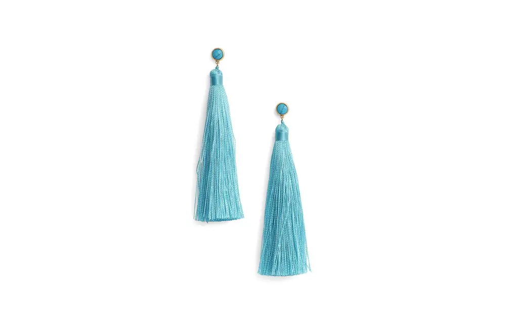 Gorjana-голубая кисточка-серьга-NORDSTROMSALESUMMERACC0218