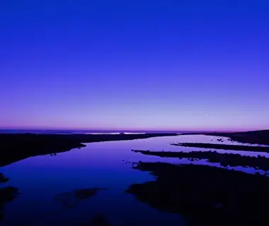 off the coast at sunset in California