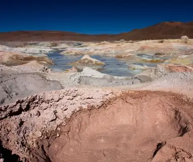 geo-thermal springs in the Bolivian altiplano in Boliva