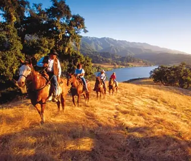 horseback riding in scenic Alisal Guest Ranch and Resort, Solvang, CA