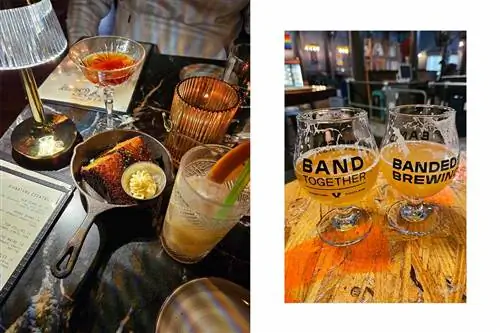 Десерт и напитки от Batson River Right: Напитки от Banded Brewing