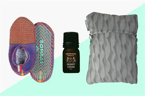 Носки Bombas, эфирное масло Juniper Ridge и дорожная подушка Therm-a-Rest.