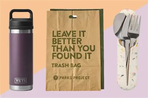 Бутылки для воды Yeti, мешок для мусора Parks Project, набор посуды Porter