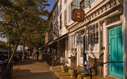 улица в Саг-Харборе, Хэмптонс, Лонг-Айленд