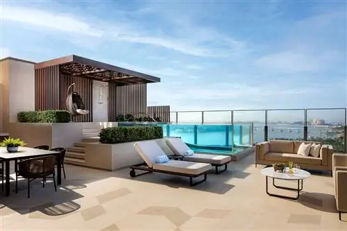Бассейн на террасе Sky Villa в отеле Atlantis the Royal, Дубай