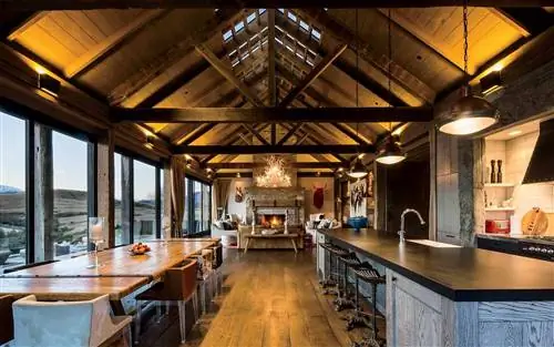 Внутри виллы Piwakawaka Point, на озере Ванака, Новая Зеландия.