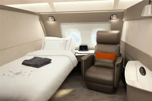 Изображение частного салона Singapore Airlines