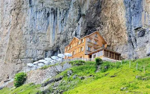 гостевой дом aescher отель ресторан швейцарские альпы скала приключения швейцария