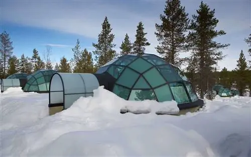 Отель Glass Igloos Kakslauttanen и деревня иглу