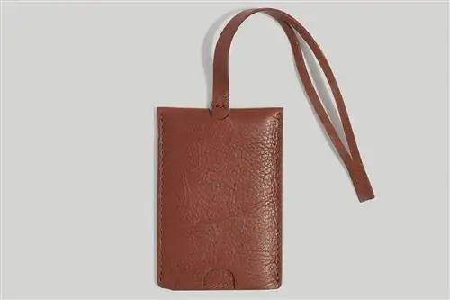 Кожаная багажная бирка