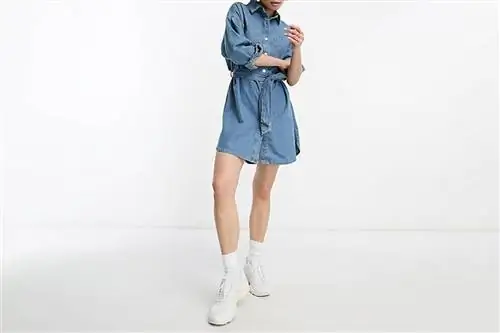 Джинсовое платье-рубашка с поясом и поясом ASOS DESIGN