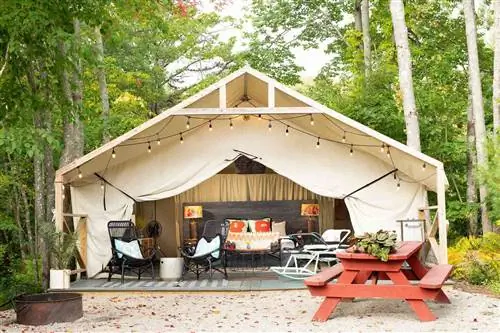 Внешний вид палатки в Sandy Pines