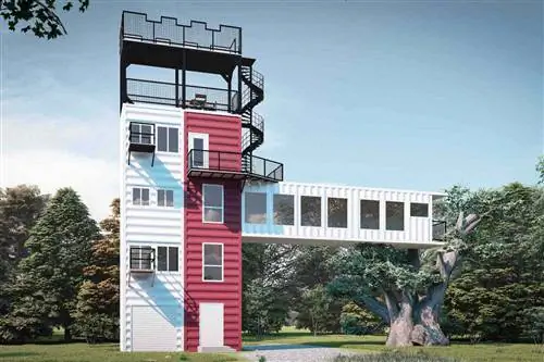 Внешние контейнеры домика на дереве Air Castle
