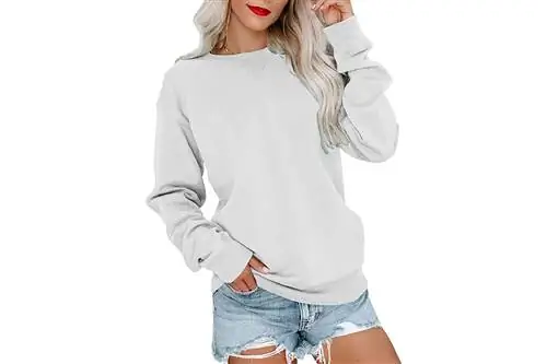 Bingerlily Womens Casual Long Sleeve Sweatshirt Crew Neck Cute Pullover Relaxed Fit Tops