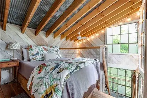 Интерьер Luna Loft в Treetop Hideaways | Чаттануга, Теннесси
