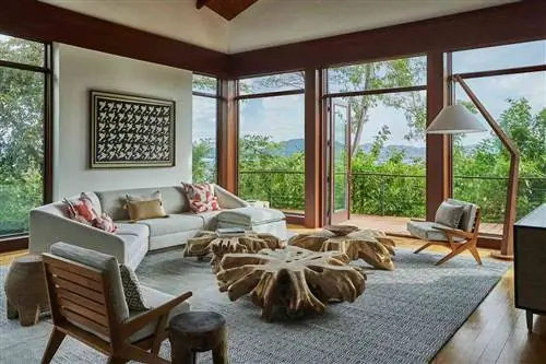 Гостиная люкса в отеле Four Seasons Resort Costa Rica на полуострове Папагайо Гостиная люкса в отеле Four Seasons Resort Costa Rica на полуострове Папагайо