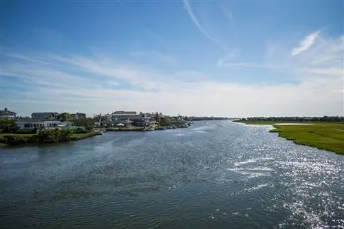 Летний день на пляже в Хэмптоне.