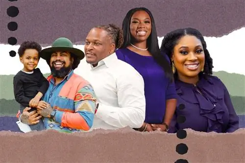 Джейсон Басс со своим сыном Донте П. Джонсоном, Давонн Ривз и Кендрой Пламмер