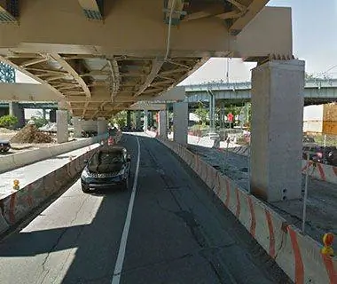 Самые опасные мосты Америки: NY Route 907P (Harlem River Drive) над съездом на NB Harlem River Drive