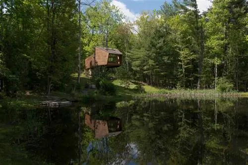 Willow Treehouse, современная хижина на дереве в Уиллоу, Нью-Йорк.