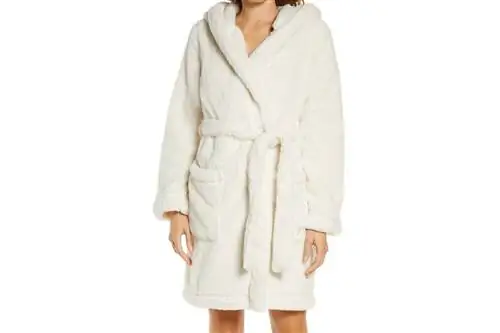 Халат с капюшоном из искусственной овчины Aarti