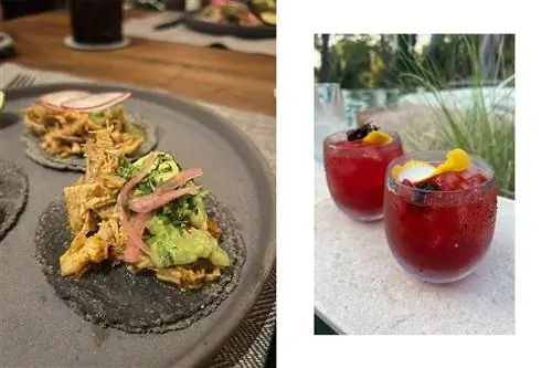 Тако и смешанные напитки от Naviva, курорта Four Seasons, Пунта-Мита, Мексика.