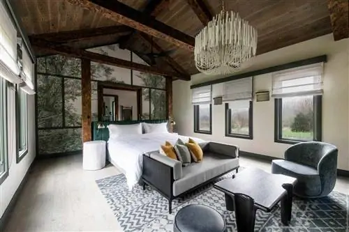 Спальня в коттедже на курорте Southall Luxury Spa and Farm в Теннесси