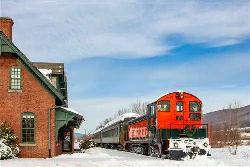 Поезд в Беркширском живописном железнодорожном музее