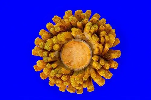 Закуска из жареного лука с соусом