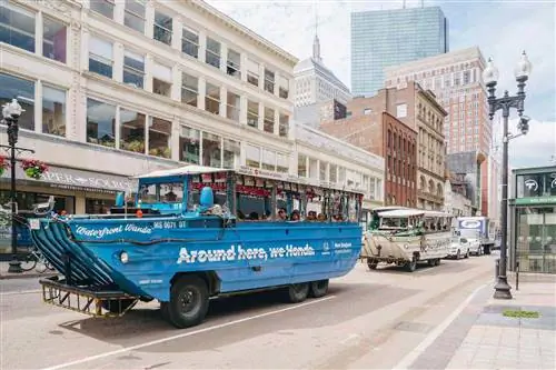 утиная прогулка на лодке по суше