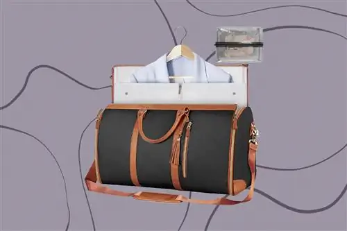 Этот Genius Weekender трансформируется в не мнещуюся подвесную сумку для одежды - и сейчас это всего $34