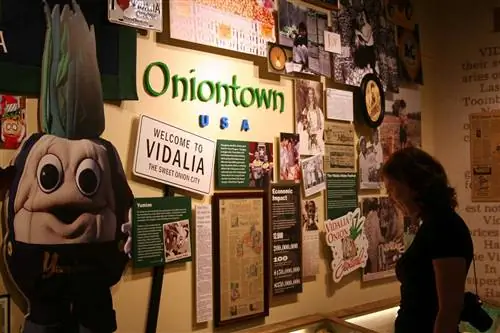 В музее представлены памятные вещи из Видалии, известной как Sweet Onion City и Oniontown USA, а также известного своим талисманом Юмионом.