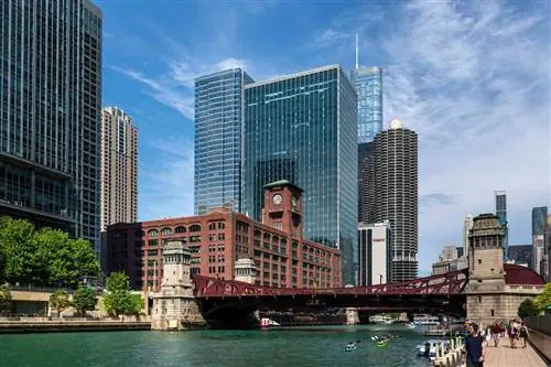 Skyline West Wacker Drive в Чикаго