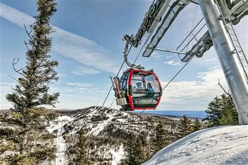 Гондола спускается с гор Лутсен