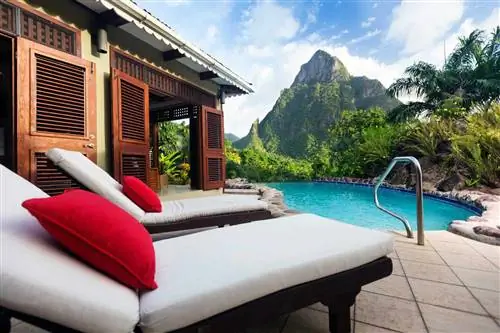 Бассейн в отеле Stonefield Villa Resort в Сент-Люсии