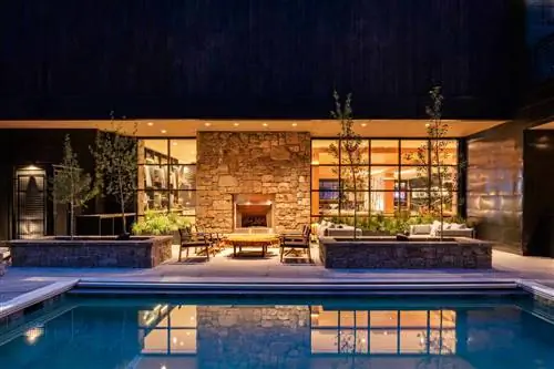 Бассейн на курорте Cloudveil в Вайоминге.