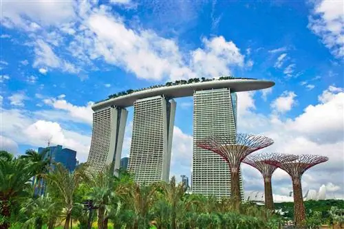 Обзор недвижимости Marina Bay Sands Вид из садов у залива