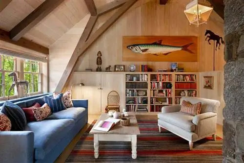 Внутреннее пространство кабины в Twin Farms