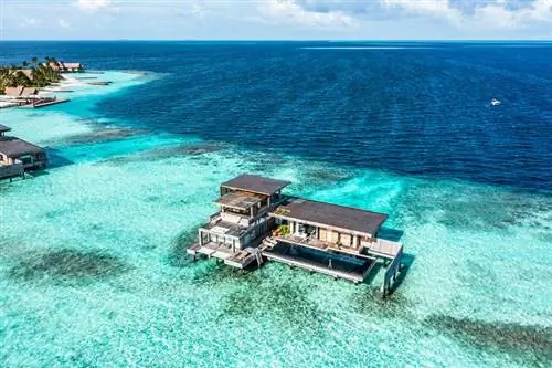 Вид с воздуха на Waldorf Astoria Maldives Ithaafushi