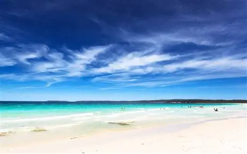 пляж с белым песком, хайамс, австралия