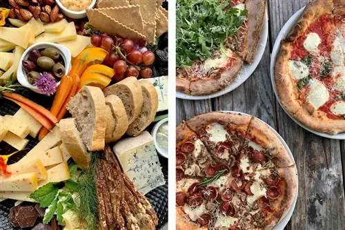 Сырная доска от Cheese Lovers и 3 пиццы от Cafe Reyes