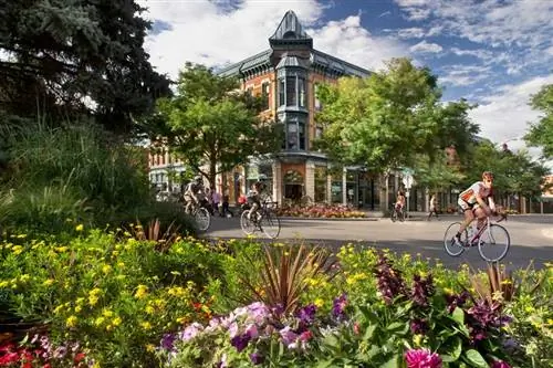 Старая городская площадь города Форт-Коллинз, Колорадо