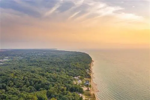 Вид с воздуха на Согатак, штат Мичиган