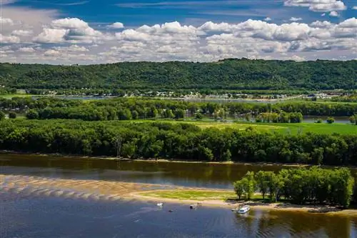 Prairie du Chien вдоль реки Миссисипи
