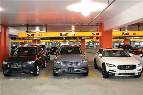 Парк прокатных автомобилей в пунктах проката Sixt