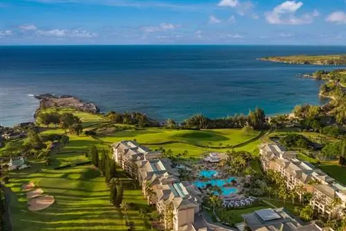 Вид с воздуха на отель Ritz-Carlton Maui, Капалуа